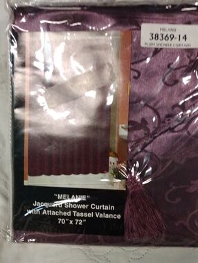 New Jacquard Shower Curtain with Tassel Valance